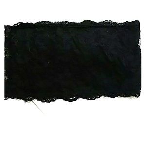 Black lace strapless bra